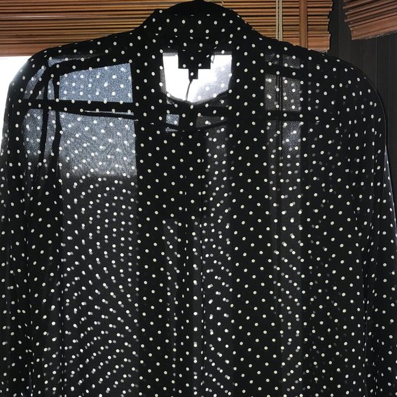 Who What Wear, Ebony Polka Dot, Sz XS, Blk, NWT! - Picture 8 of 13
